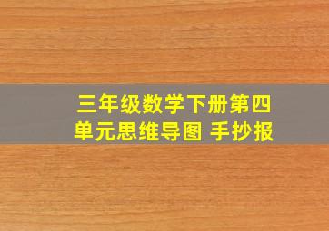 三年级数学下册第四单元思维导图 手抄报